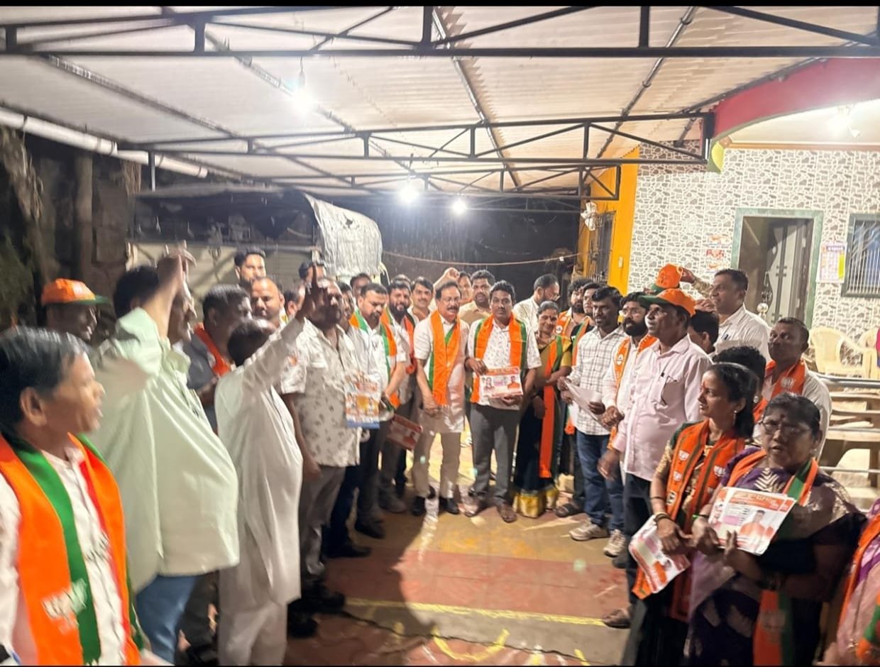 वाकडी गावात भाजपाचा प्रचार जोरात; अनेकांचा जाहीर पक्ष प्रवेश